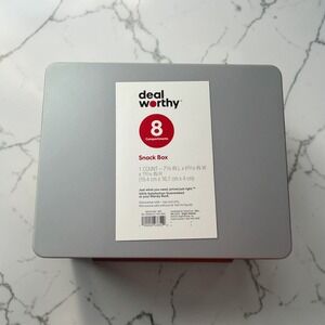 Deal Worthy Snack Box Gray New 8 Compartment Bento Food Container